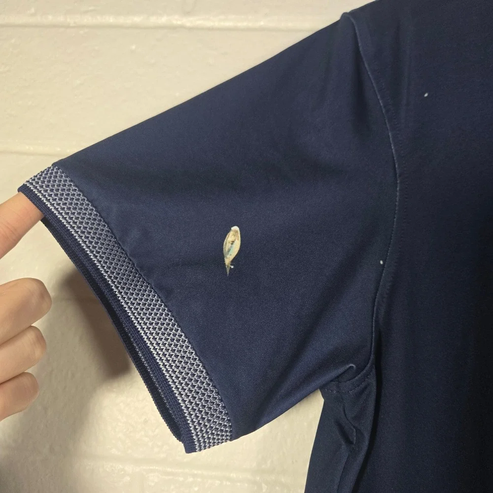 Greyson Skysail Golf Polo Shirt‎ Performance AOP Navy Country Club Medium Yacht